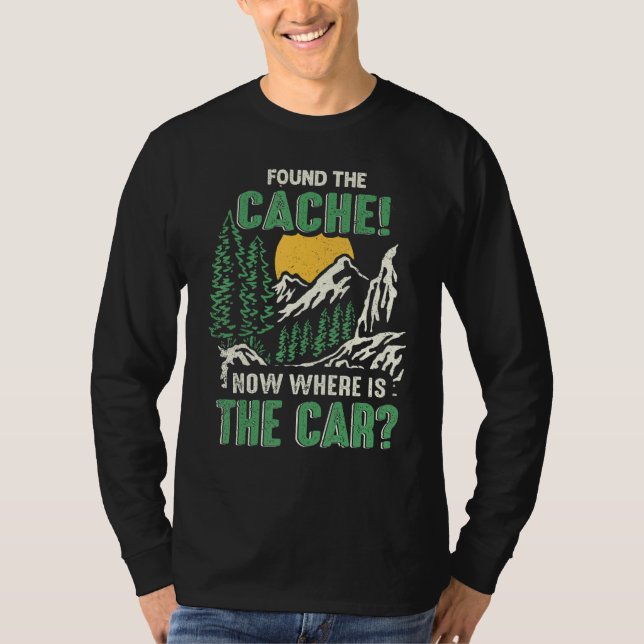 Geocaching Found The Cache Geocacher Expert Geocac T Shirt (Framsida)