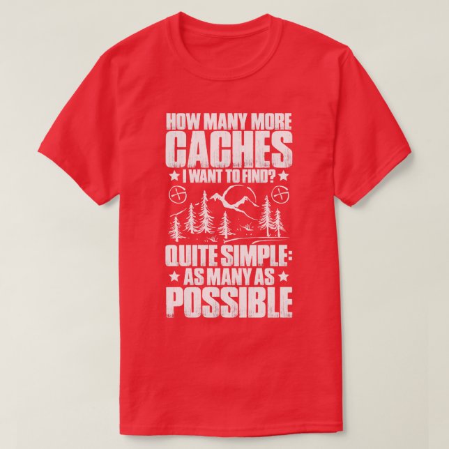 Geocaching Geocacher Geocache Gift Present T Shirt (Design framsida)