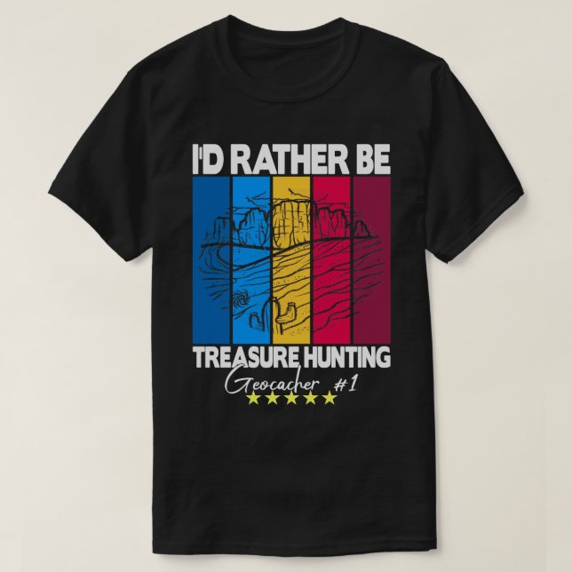 Geocaching geocacher säger (1) t shirt (Design framsida)