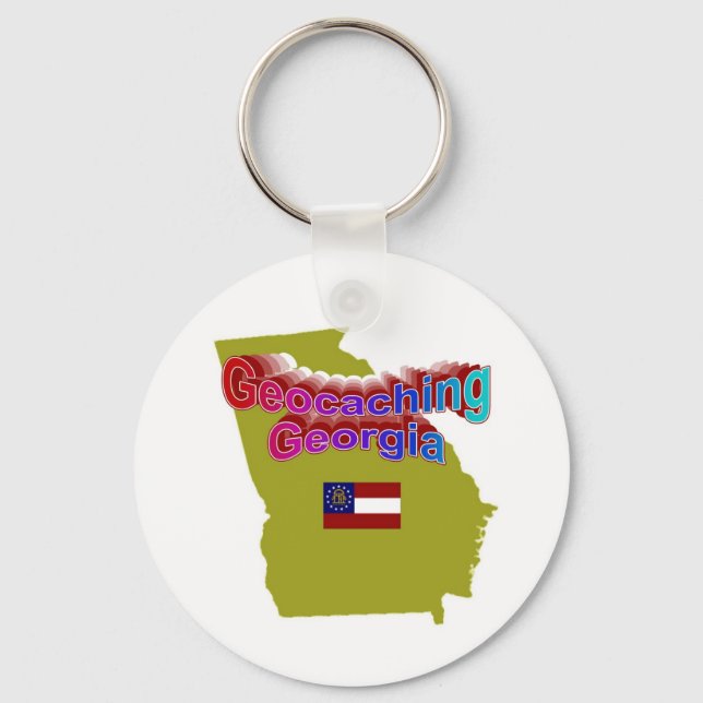 Geocaching Georgia Keychain Nyckelring (Framsida)