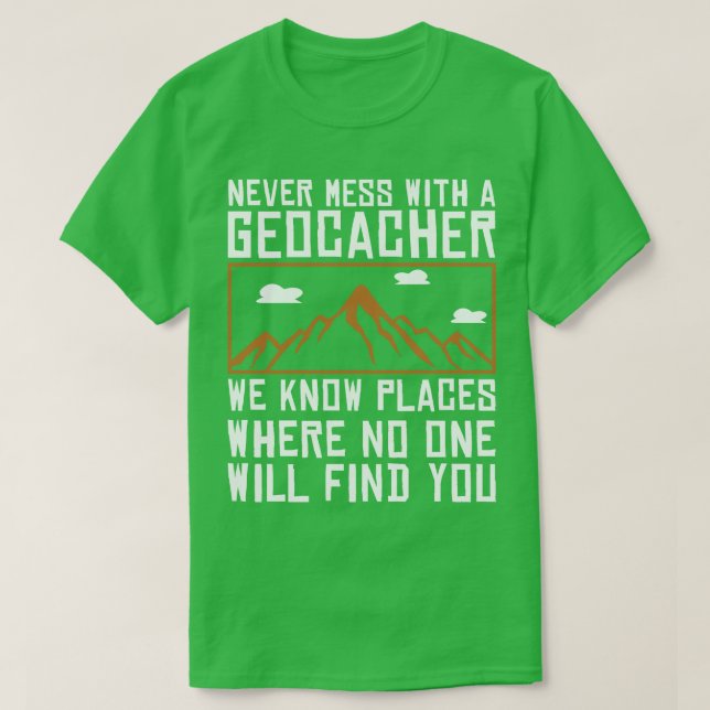 Geocaching Gps Cache Geocacher Coordinates Geocach T Shirt (Design framsida)