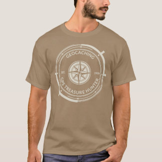 Geocaching GPS Treasure Hunter Compass T Shirt