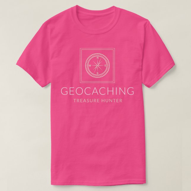 Geocaching GPS Treasure Hunter T Shirt (Design framsida)