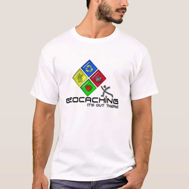 Geocaching logotypStickman grafiska skjortor! Tee Shirt (Framsida)