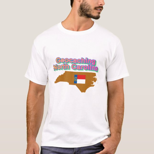 Geocaching North Carolina utslagsplats T Shirt (Framsida)