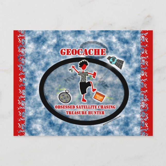 Geocaching Obssed Satellite Vykort (Framsida)