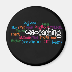 Geocaching ordCollage Magnet