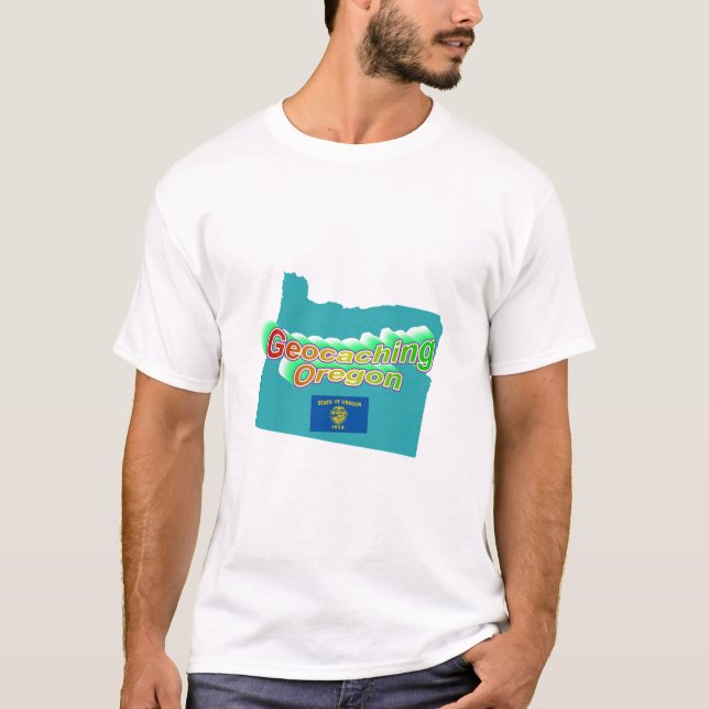 Geocaching Oregon utslagsplats Tee Shirt (Framsida)