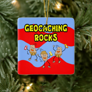 Geocaching Rocks Julgransprydnad Keramik