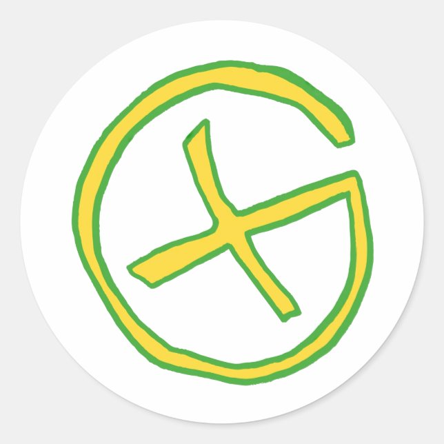 Geocaching Runt Klistermärke (Framsida)