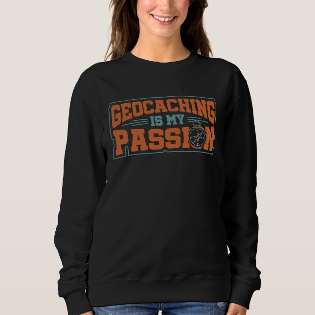 Geocaching Savenger Hunt Adventure Geocacher Passi T Shirt (Framsida)