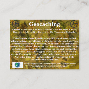 Geocaching Stashkort Visitkort