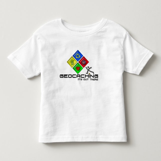 Geocaching Stickman Geocacher T skjortasmåbarn Shirt (Framsida)