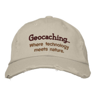 Geocaching Tech+Nature Embroized Hat Broderad Keps