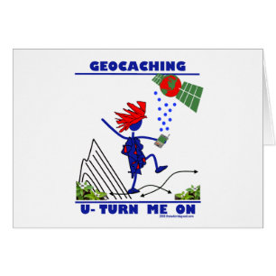 Geocaching U vänder på mig Hälsningskort