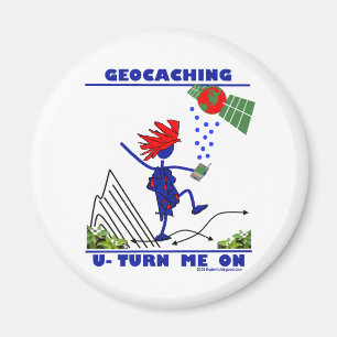 Geocaching U vänder på mig Magnet