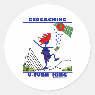 Geocaching U vändkung Runt Klistermärke