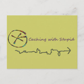 Geocaching with stupid vykort