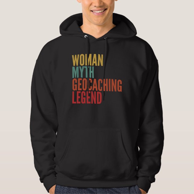 Geocaching Women Myth Geocaching Legend Hoodie (Framsida)