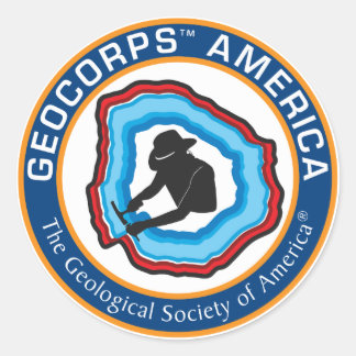 GeoCorps America Round Sticker Runt Klistermärke