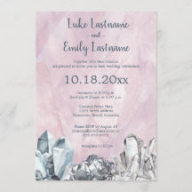 Geode & Ädelsten i Rosa Vattenfärg Bröllop