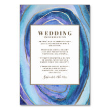 Geode Agate Gemstone Bröllop Infoga kort