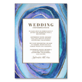 Geode Agate Gemstone Bröllop Infoga kort