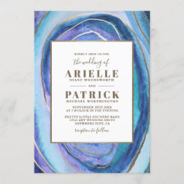 Geode Agate Gemstone-bröllopsinbjudningar Inbjudningar