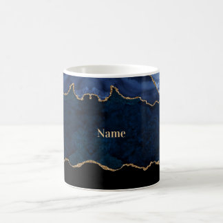 Geode Blå Förgylld Kaffemugg