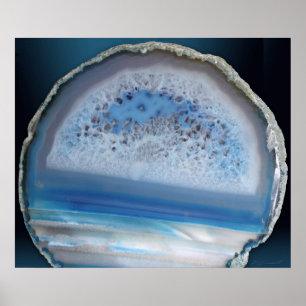 Geode Blue 2 Art Print -24x20 -andra storlekar ock Poster