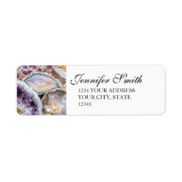 Geode Crystal Bröllops returadressetiketter Returadress Etikett