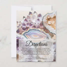 Geode Crystal Bröllopsanvisningar Infogningskort Inbjudningar