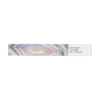 Geode Crystal Bröllopsfoto Wrap Around Etikett