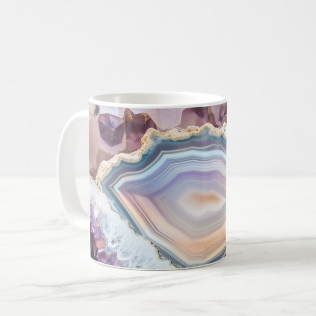 Geode Crystal | Crystal Foto Färg Morph Mugg (Framsida vänster)