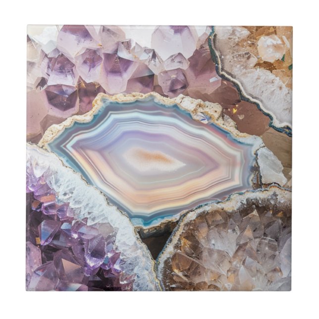 Geode Crystal| Crystal Photo Tile Kakelplatta (Framsidan)