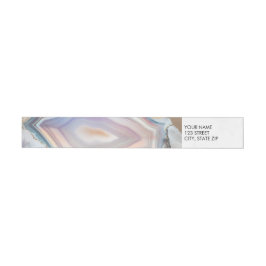 Geode Crystal Wedding Photo Wrap Around Label  Etikettband