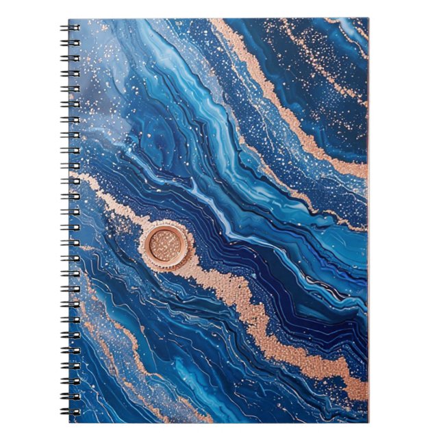 Geode-design med roséguldaccent anteckningsbok (Framsidan)