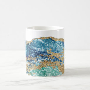Geode för sten för glitter för *~*vattenfärg g kaffemugg