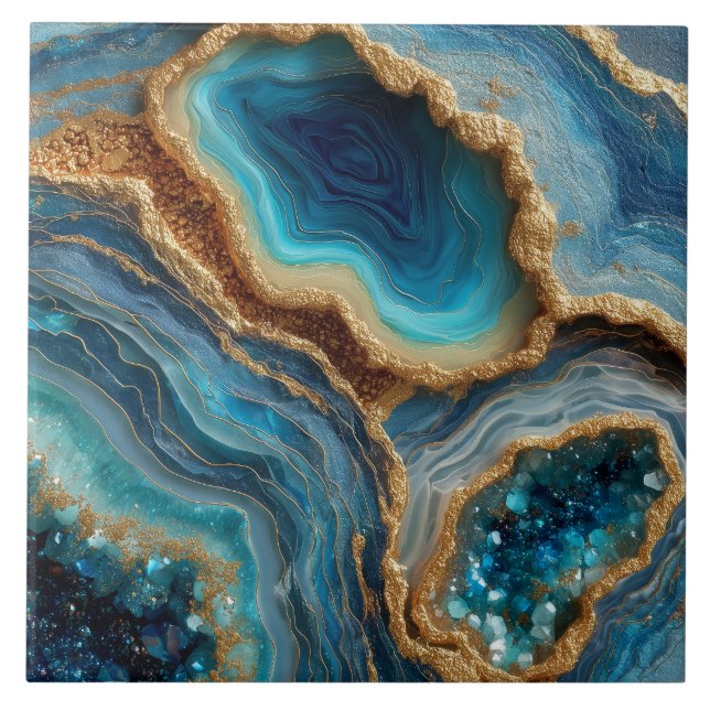 Geode Keramisk Platta Kakelplatta (Framsidan)