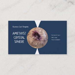 Geode Sphere Amethyst Crystal Visitkort