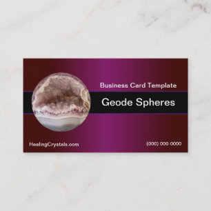 Geode Spheres Agate Visitkort