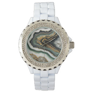 Geode Sten Crystals Quartz Mineral Armbandsur
