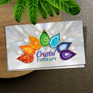 Geodes Lotus Chakra Petals Visitkort