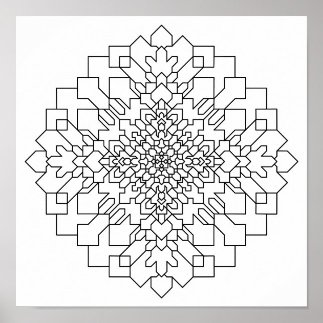 Geoemetric Mandala #15 Poster (Framsidan)