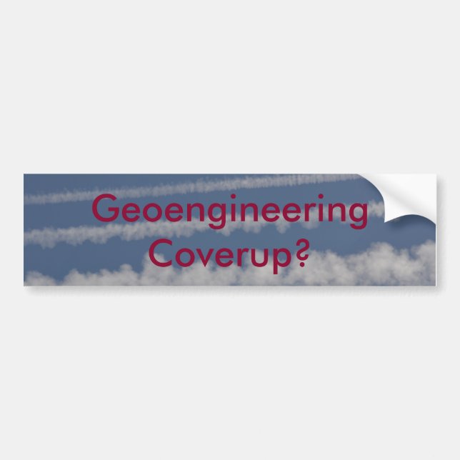 Geoengineering och Chemtrail bildekal (Framsidan)
