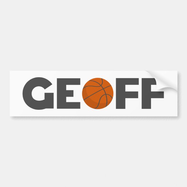 Geoff Basketball Bildekal (Framsidan)