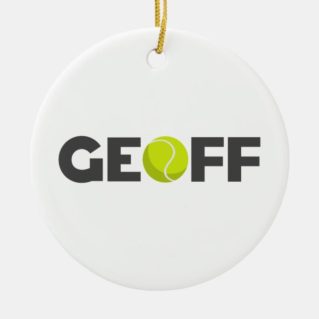 Geoff Tennis Julgransprydnad Keramik (Framsidan)