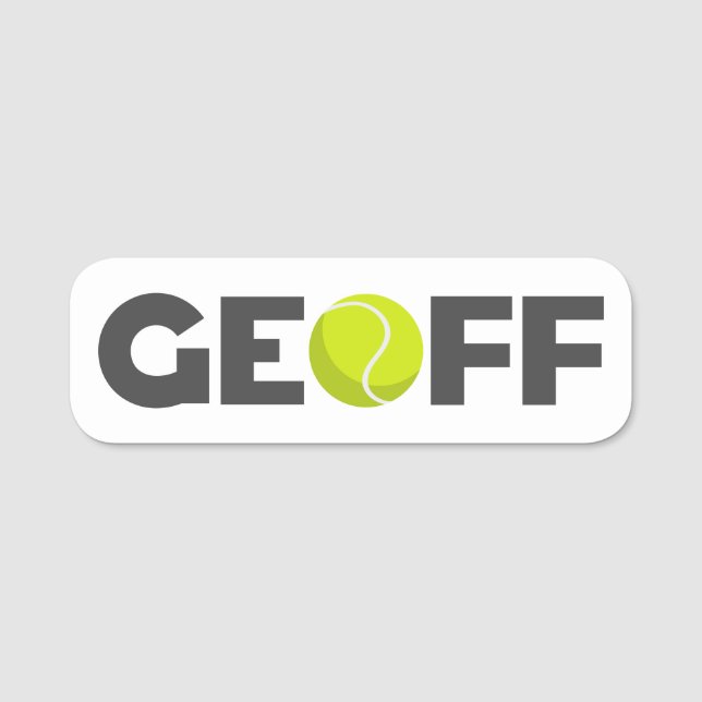 Geoff Tennis Namnbricka (Framsida)