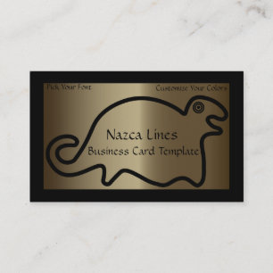 Geoglyph Logotyp Animal Nazca Linjer Seal Visitkort