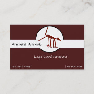 Geoglyph Peru Ancient Animal Logotyp Visitkort
